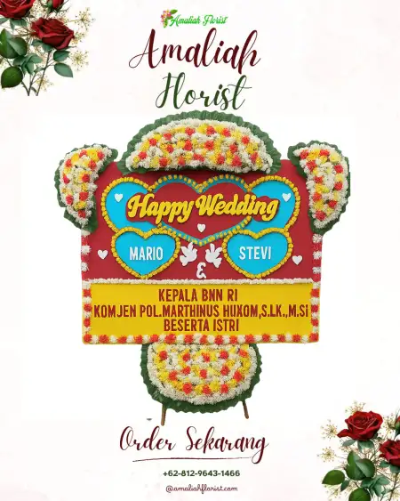 Papan Bunga Pernikahan Balerejo